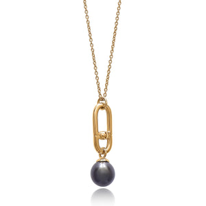 Rachel Jackson | Stellar Hardware Black Pearl Necklace