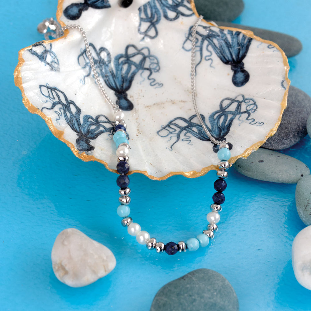 Kit Heath | Coast Tumble Azure Gemstone Beaded Necklace