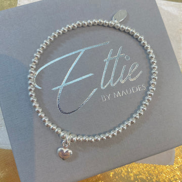 Ettie Thinbead MINI Puffed Heart Bracelet