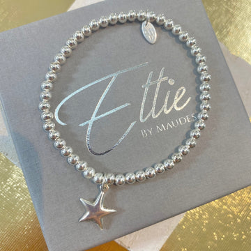 Ettie Medium Bead Puffed Star Bracelet