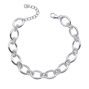 Sterling Silver Oval Link Bracelet