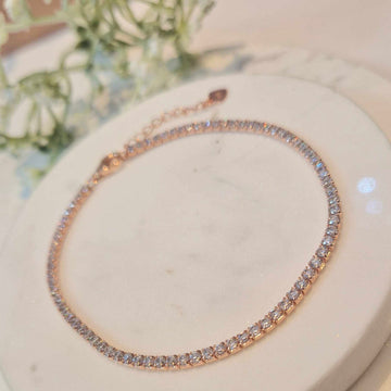 Real Effect | Rose Gold Sterling Silver CZ Bracelet