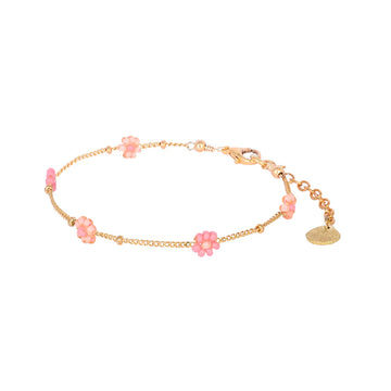 Mishky | Adjustable Bracelet With Beaded Flowers