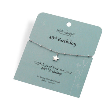 Hot Diamonds | Silver Whisper 40th Birthday Bracelet
