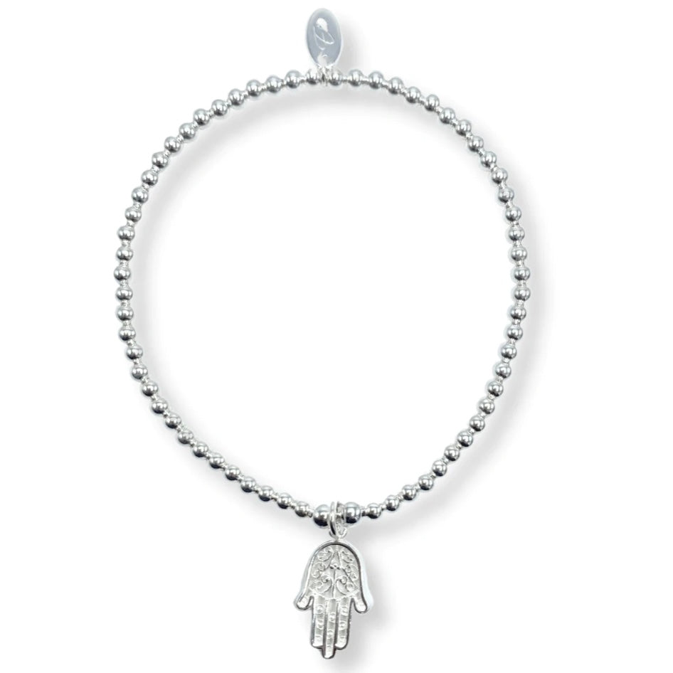 Sterling silver hamsa hot sale hand bracelet