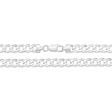 Sterling Silver Flat Curb Chain Bracelet