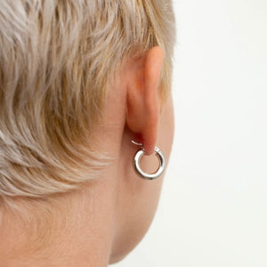 The Hoop Station | Mini Curvaceous Hoops - Silver