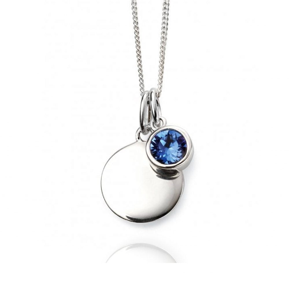 September Birthstone Pendant With Disc