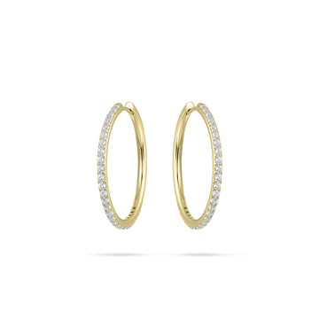 Gisser | Gold Bold Bands Sparkling Hoops - 12mm, 15mm, 20mm, 30mm, 40mm