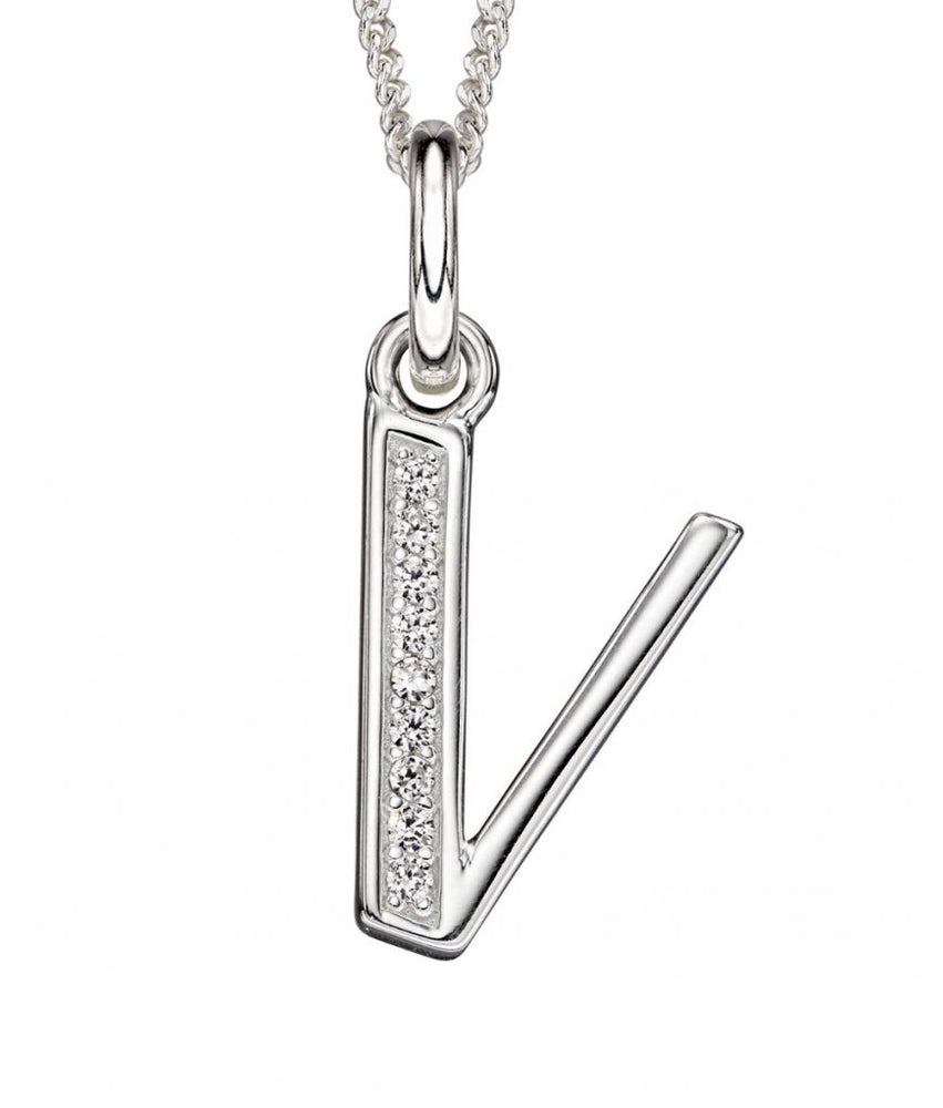 Sterling Silver Initial Pendant and Chain - Maudes The Jewellers