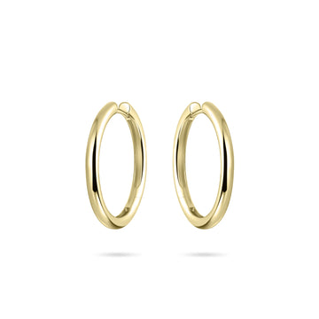 Gisser | Gold Polished Bold Bands Hoops 12mm, 15mm, 20mm, 30mm, 40mm
