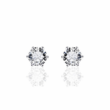 Gisser | Silver Stud Earrings - 3mm, 4mm, 5mm, 6mm