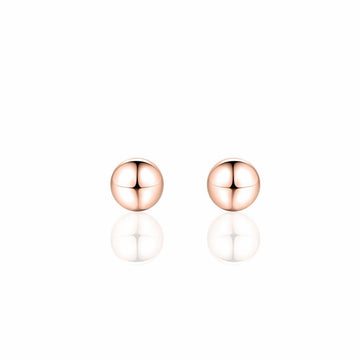 Gisser | Rose Gold Plated Ball Stud Earrings - 3mm, 4mm, 5mm, 6mm