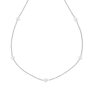 D For Diamond | Pearl Station Necklace