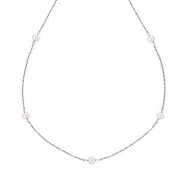 D For Diamond | Pearl Station Necklace