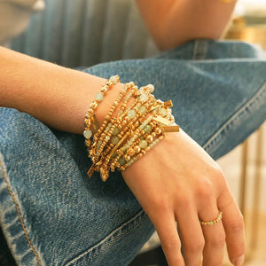 ChloBo | Gold Good Fortune Aventurine Bracelet