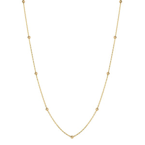 9ct Gold Fine Ball Station Chain