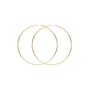 9ct Yellow Gold 55mm Hoop Earrings