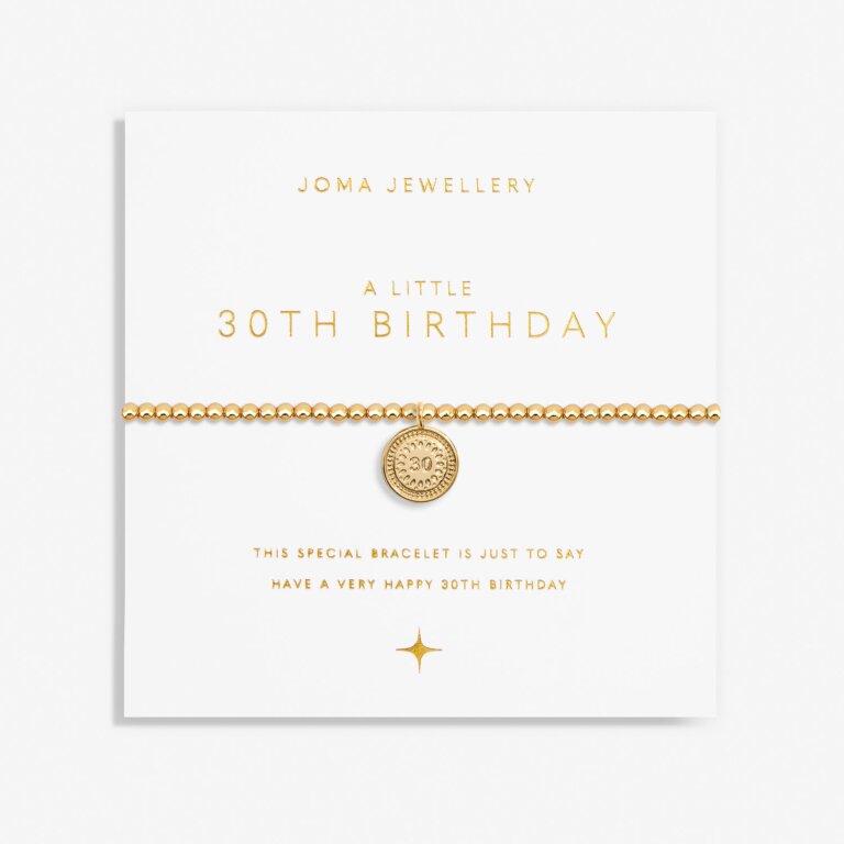 Joma Jewellery | Gold 30th Birthday Bracelet