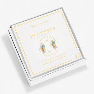 Joma Jewellery | December Birthstone Hoop Earrings