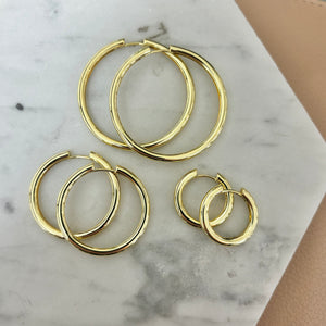 Gisser | Gold Plated Silver Hoops