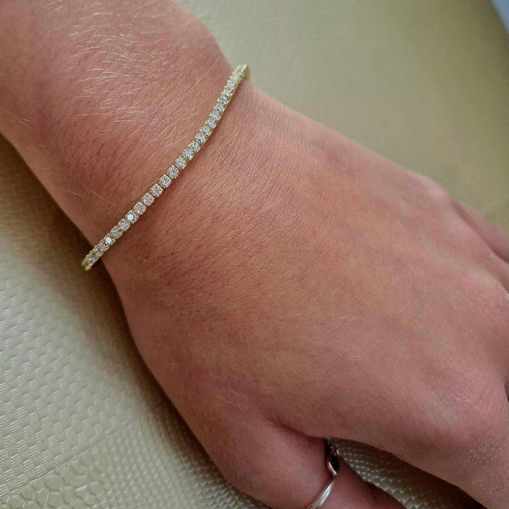 Real Effect | Yellow Gold Plated Sterling Silver CZ Bracelet