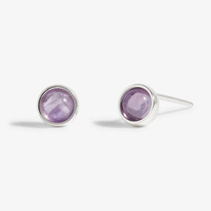 Joma Jewellery | February Amethyst Birthstone Boxed Earrings