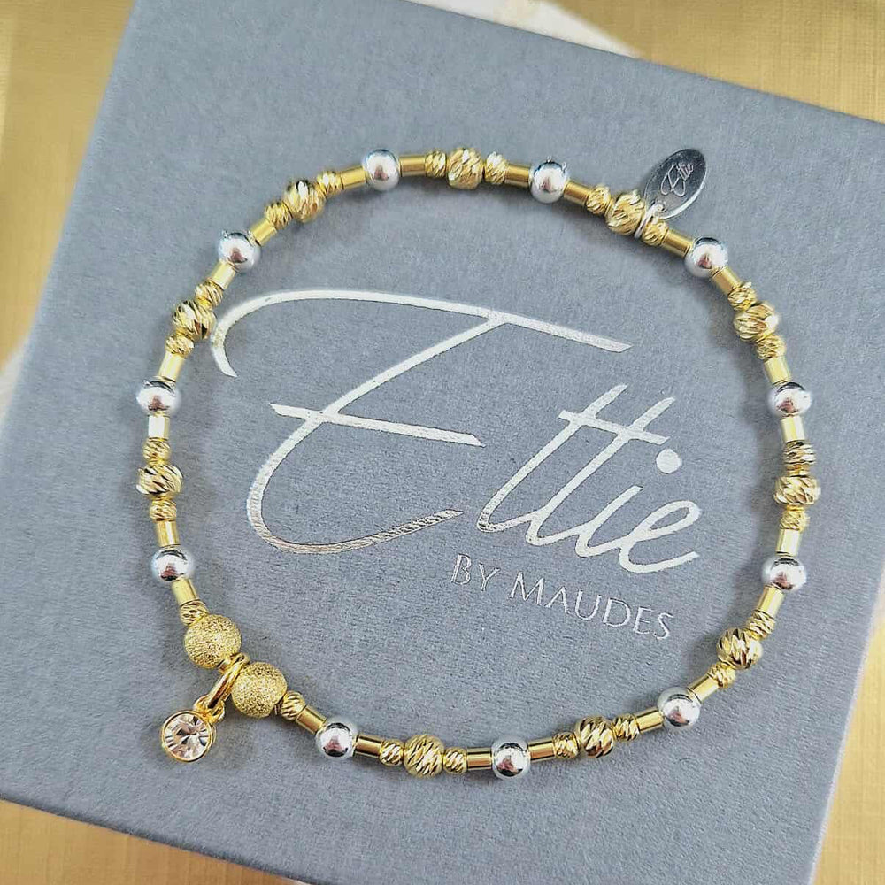 Ettie Silver and Gold Sparkle Charm Bracelet