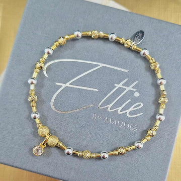 Ettie Silver and Gold Sparkle Charm Bracelet