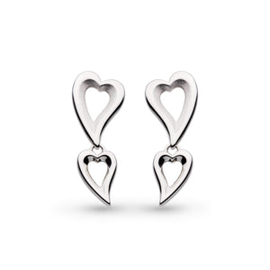 Kit Heath | Desire Love Story Heart Duo Drop Earrings
