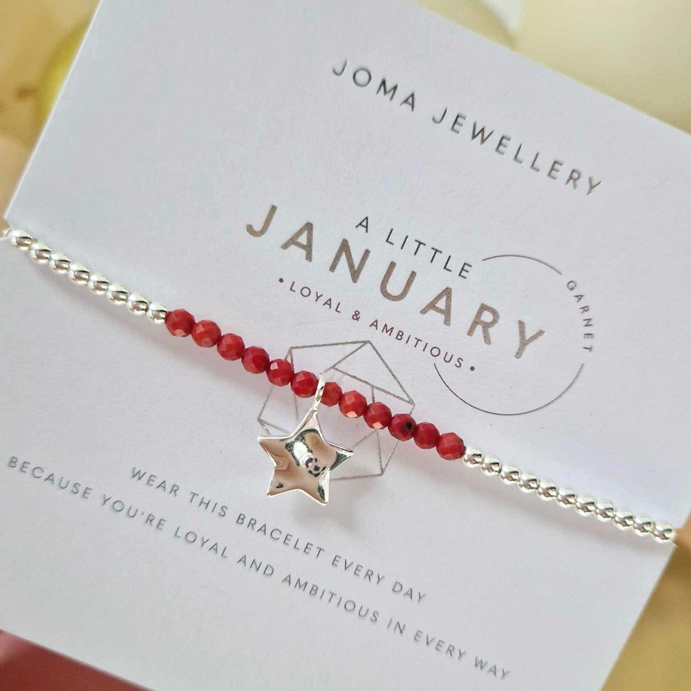Joma Jewellery | January Birthstone Garnet Bracelet