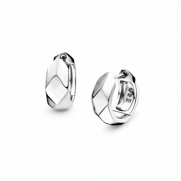 Kit Heath | Sterling Silver Wide Hinged Hoop Earrings