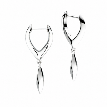 Kit Heath | Sterling Glint Hoop Drop Earrings