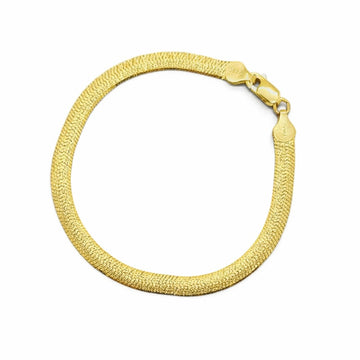 Real Effect | Flat Frosted Herringbone Bracelet