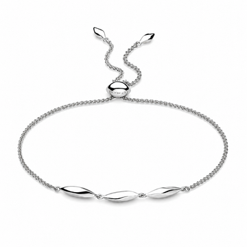 Kit Heath | Sterling Silver Glint Triplet Toggle Bracelet