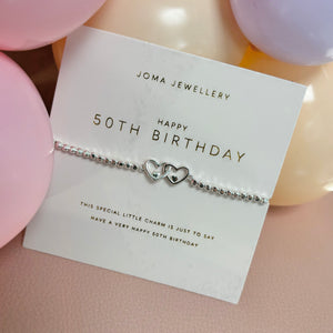 Charm Bracelet Joma Jewellery 50th Birthday Bracelet Joma