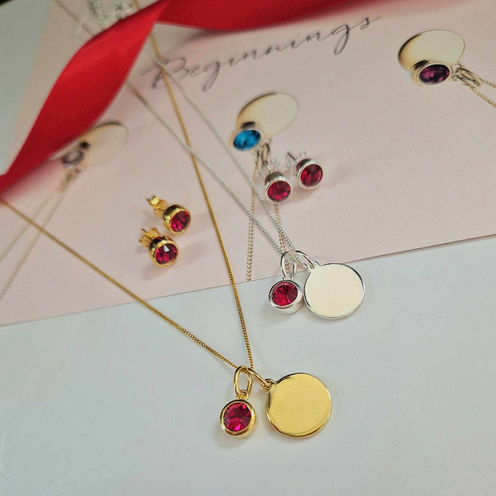 July Birthstone Stud Earrings