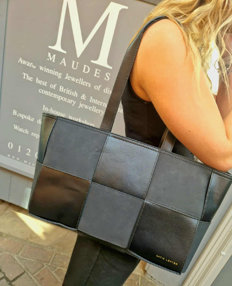 Katie Loxton | Taya Black Woven Tote Bag