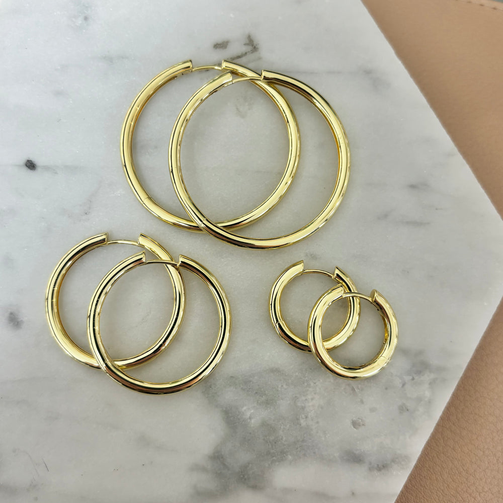 Gisser | Polished Bold Bands Hoops