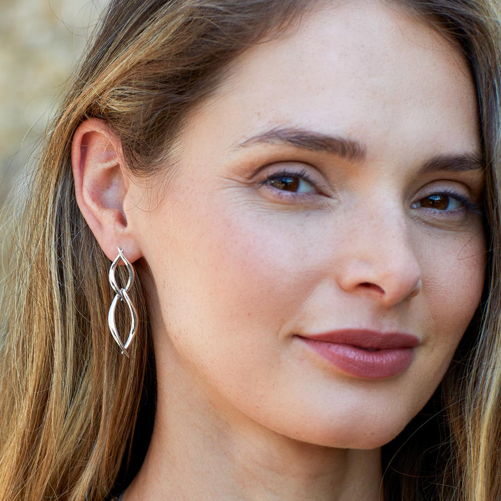 Kit Heath | Twine Twist Duo Link Drop Earrings