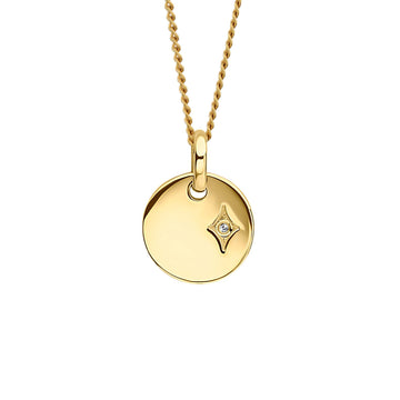D For Diamond | Round Pendant With Diamond
