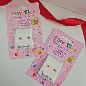 Studex Tiny Tips 3mm July Ruby Stud Earrings