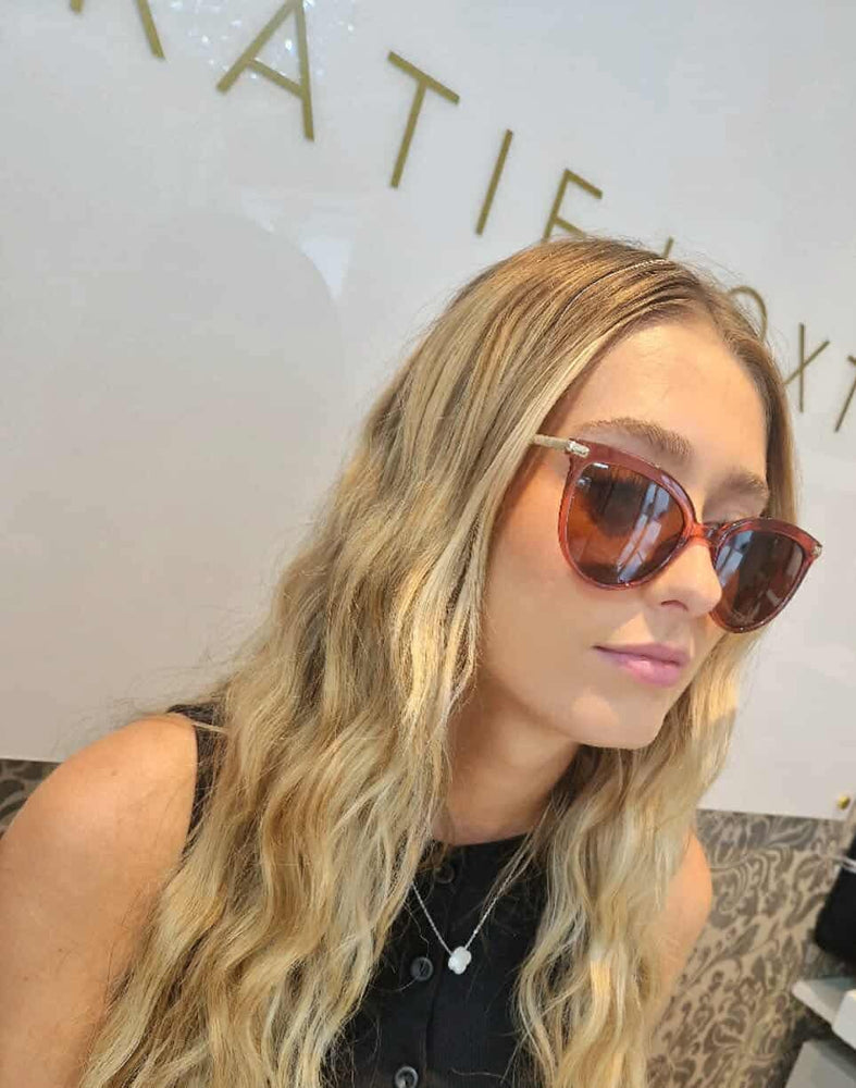 Katie Loxton | Ravello Cherry Transparent Round Sunglasses