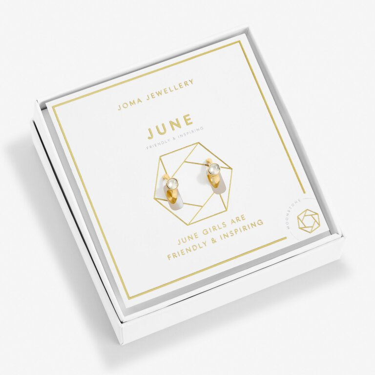 Joma Jewellery | June Birthstone Hoop Earrings