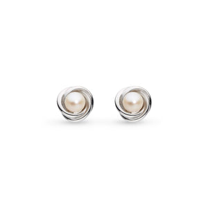 Kit Heath | Bevel Trilogy Pearl Stud Earrings