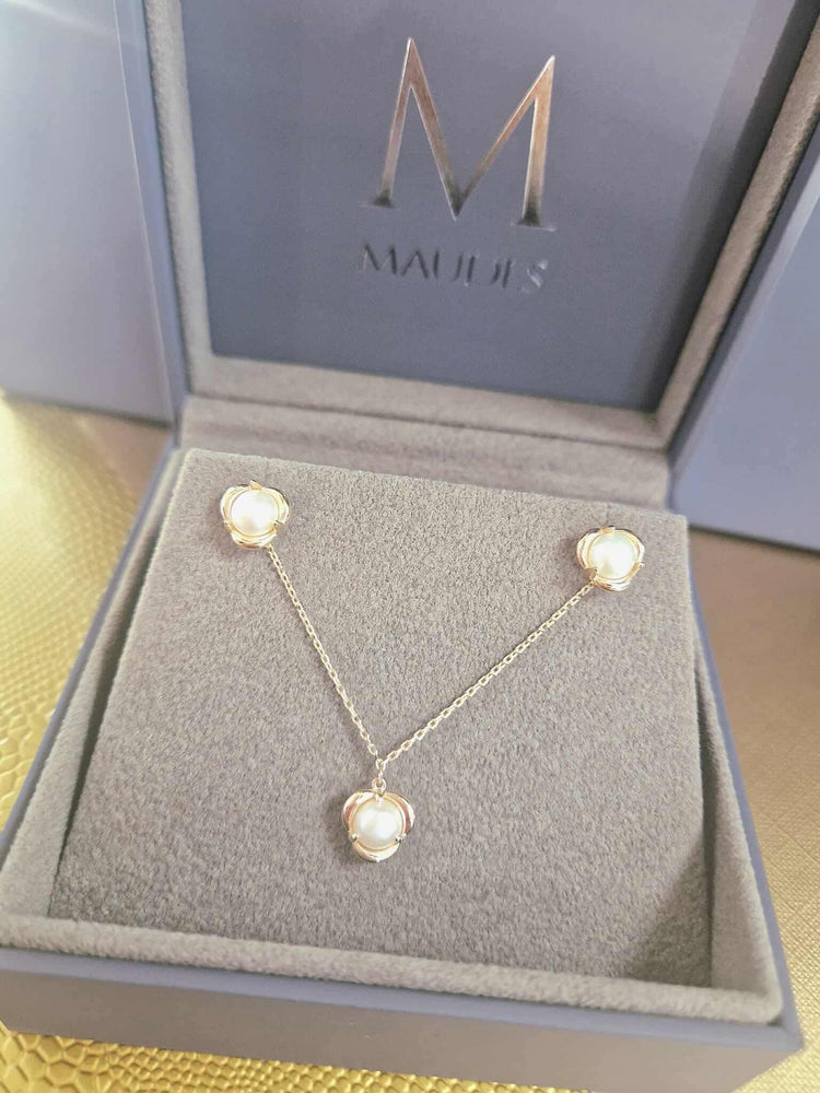 9ct Yellow Gold Pearl Necklace