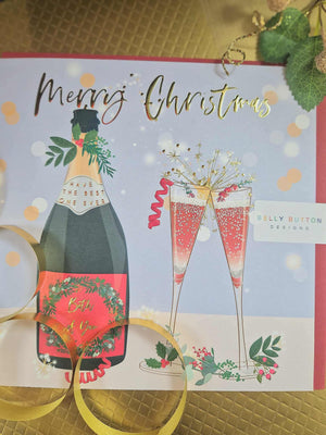 Belly Button Designs | Champagne Merry Christmas