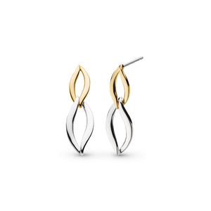 Kit Heath | Entwine Twine Link Golden Drop Earrings