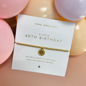 Joma Jewellery | Gold 40th Birthday Bracelet