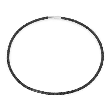 Unique & Co | Stainless Steel and Leather Necklace